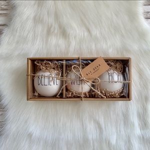 Rae Dun LL Ceramic Ornaments Believe,Wish,Hope